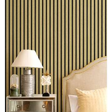 myforHD Wallpaper Peel and Stick Wood Grating Stripe Self-Adhesive Wallpaper Faux Wood Contact Paper Wood Slats Self Adhesive Wall Paper PVC Vinyl Film Removable Waterproof (Wood A, 17.3" x 236")