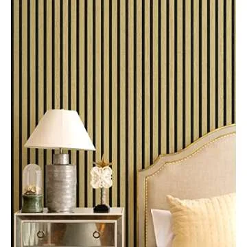 myforHD Wallpaper Peel and Stick Wood Grating Stripe Self-Adhesive Wallpaper Faux Wood Contact Paper Wood Slats Self Adhesive Wall Paper PVC Vinyl Film Removable Waterproof (Wood A, 17.3" x 236")