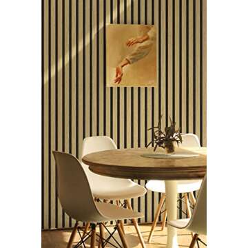 myforHD Wallpaper Peel and Stick Wood Grating Stripe Self-Adhesive Wallpaper Faux Wood Contact Paper Wood Slats Self Adhesive Wall Paper PVC Vinyl Film Removable Waterproof (Wood A, 17.3" x 236")