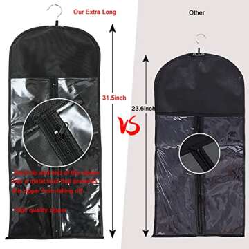 USHUIUS Hair Extension Holder - Extra Long Storage Bag