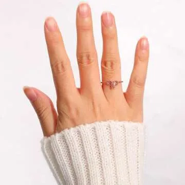 AIBELOPY Pink Bow Rings for Ideal Friendship Gifts