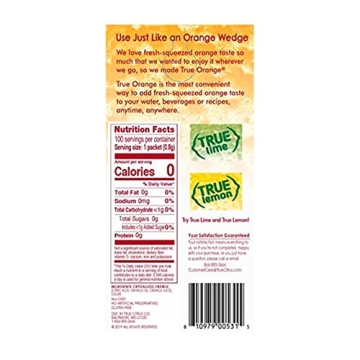 TRUE ORANGE Water Enhancer | Zero Calorie Pack of 100