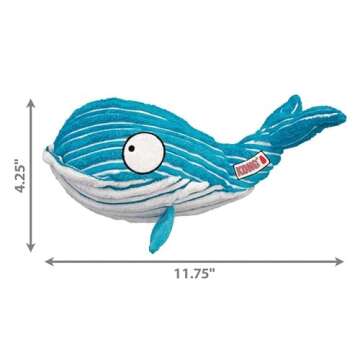 KONG - CuteSeas Whale - Corduroy Plush Dog Toy - For Large Dogs
