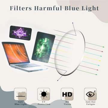 FEISEDY Retro Aviator Blue Light Glasses for All Ages