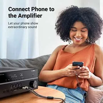 UGREEN 1/8 to 1/4 Stereo Cable - Hi-Fi 3.5mm TRS to Dual 6.35mm 1/4 TS Y Splitter