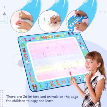 Doodle Mat Large Water Writing Doodle 40 x32 inch Drawing Mat for Kids Toys Girls Boys
