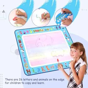 Doodle Mat Large Water Writing Doodle 40 x32 inch Drawing Mat for Kids Toys Girls Boys