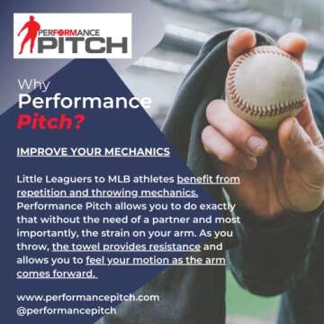 Performance Pitch Training Towel. The Ideal Tool for Any Baseball or Softball Position Player When P...