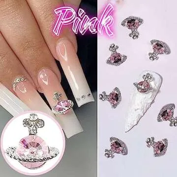 50PCS Kitty Nail Charms and Planet Nail Charms for Acrylic Nails Y2K Kawaii Nail Decorations Nail Art Supplies 3D Flatback Resin Charms Cartoon Slime Jewels Cute DIY Nail Accessories