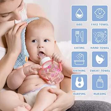 MUKIN Baby Washcloths - Soft & Absorbent for Newborns