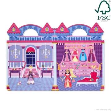 Melissa & Doug Princess Puffy Sticker Set - 67 Reusable Stickers