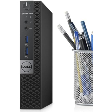 Dell Optiplex 3040 Micro Mini Desktop PC with 24" Monitor, Quad-Core i5, 8GB RAM, 256GB SSD, WiFi, B...