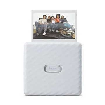 Fujifilm Instax Link Wide Printer Ash White Bundle with Fuji Wide Twin Pack Instant Film + Cloth