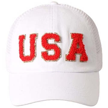 MIRMARU Women’s Baseball Caps Distressed Vintage Patch Washed Cotton Low Profile Embroidered Mesh ...