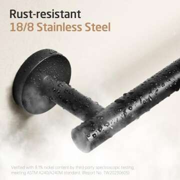 KES Matte Black Toilet Paper Holder, Tissue Holder for Bathroom 2 Pack Toilet Paper Dispenser Wall Mount SUS304 Stainless Steel RUSTPROOF Toilet Roll Holder Matte Black, A2175S12-BK-P2