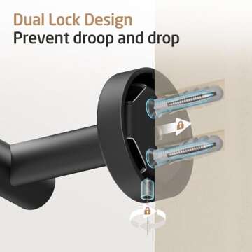 KES Matte Black Toilet Paper Holder, Tissue Holder for Bathroom 2 Pack Toilet Paper Dispenser Wall Mount SUS304 Stainless Steel RUSTPROOF Toilet Roll Holder Matte Black, A2175S12-BK-P2