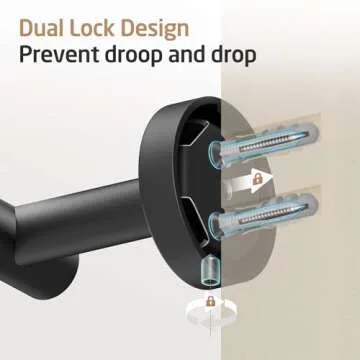 KES Matte Black Toilet Paper Holder, Tissue Holder for Bathroom 2 Pack Toilet Paper Dispenser Wall Mount SUS304 Stainless Steel RUSTPROOF Toilet Roll Holder Matte Black, A2175S12-BK-P2