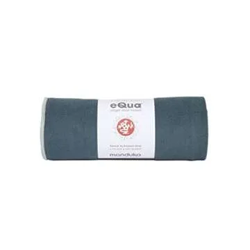 Manduka eQua Yoga Mat Towel - Quick Drying Microfiber, Lightweight, Easy for Travel, Use in Hot Yoga, Vinyasa and Power, 72 Inch (182cm), Sage Green