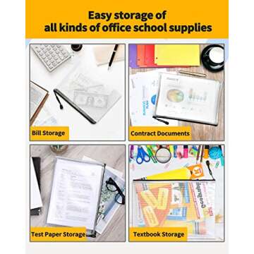 Versatile SUNEE Multi-size Zipper Pouches for Organizing