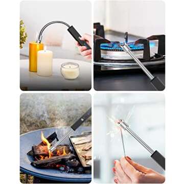 RONXS Lighters, Candle Lighter Electric Lighter Grill Lighter USB Lighter Plasma Lighter Rechargeable lighters for Candle Cooking BBQs Fireworks Camping, Multi-Color