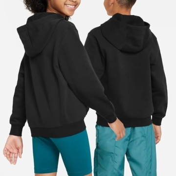 Nike Kids' Big Sportswear Club Hoodie - Black/White