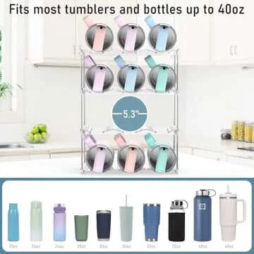 Water Bottle Organizer for Stanley Tumblers - Space Efficient