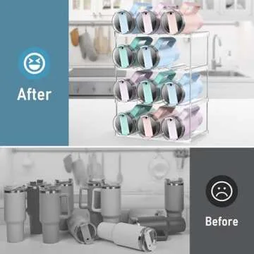 Water Bottle Organizer for Stanley Tumblers - Space Efficient