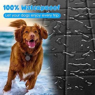 URPOWER Dog Car Seat Cover for Back Seat, Waterproof Dog Car Hammock Dog Seat Cover with Mesh Window and Side Flap Pets Car Seat Protector Dog Backseat Cover for Car and SUV