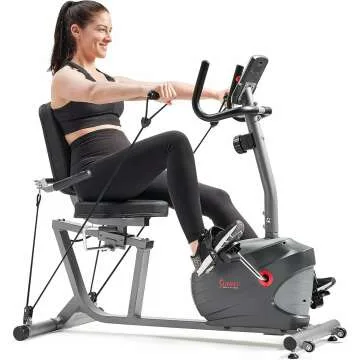 Sunny Health & Fitness Smart Magnetic Recumbent Exercise Bike for All Ages