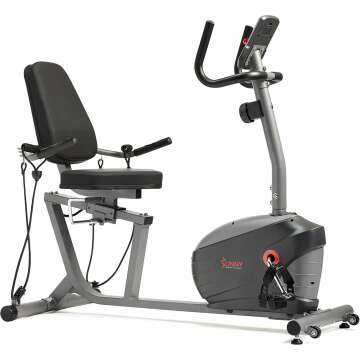 Sunny Health & Fitness Recumbent Bike with Bluetooth