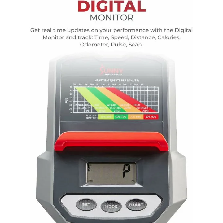 Sunny Health & Fitness Recumbent Bike with Bluetooth