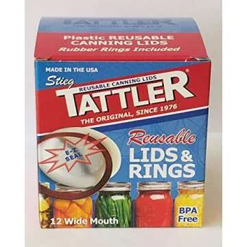 Authentic Tattler E-Z Seal Reusable Canning Lids - 12 Dozen Made in the USA!