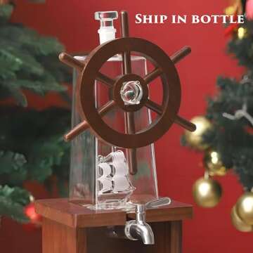 Jillmo Whiskey Decanter Sets for Men, 1250ml Liquor Decanter Gifts for Men