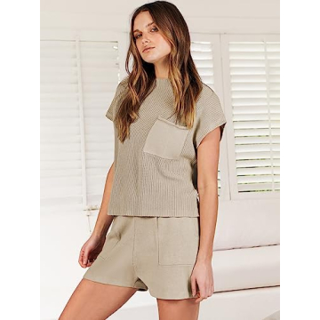 ANRABESS Women's Stylish Summer Two Piece Outfit Set