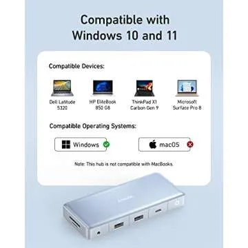 Anker 575 USB-C Hub (12-in-1, Dual HDMI, DP), Triple Display Docking Station, 10 Gbps USB-C and USB-A Data Ports, 4K HDMI and DisplayPort, Max 100W Pd-in, Ethernet, for Dell, Thinkpad Laptop and More