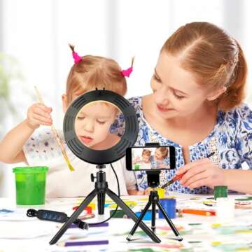 6" Ring Light with Stand for YouTube and Makeup