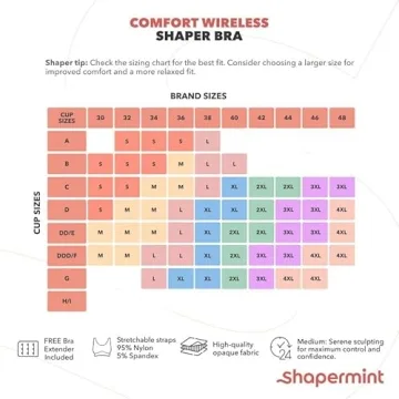 SHAPERMINT Wirefree Compression Bras for Women