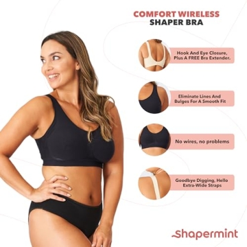 SHAPERMINT Wirefree Compression Bras for Women