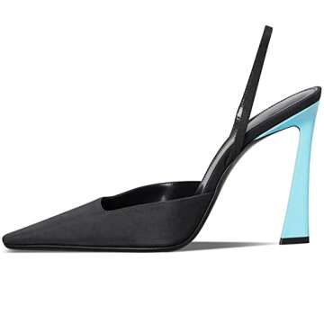 Elegant Kluolandi Women's Satin Slingback Pumps – Stylish Closed Toe Stiletto Heels