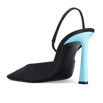 Kluolandi Women's Satin Slingback Pumps for Weddings