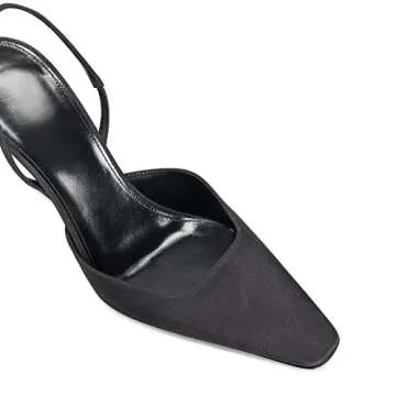 Kluolandi Women's Satin Slingback Pumps for Weddings