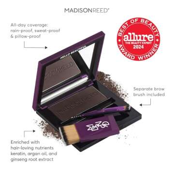 Madison Reed Root Touch Up + Brow Filler, Ombra Dark Brown, Instant Gray Coverage, Fills in Brows & ...