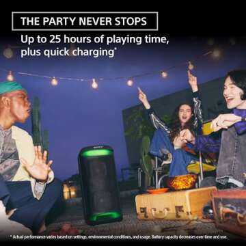 Sony SRS-XV500 Bluetooth Karaoke Speaker - 25 Hour Playtime