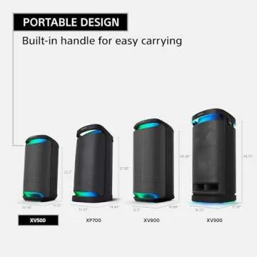 Sony SRS-XV500 Bluetooth Karaoke Speaker - 25 Hour Playtime