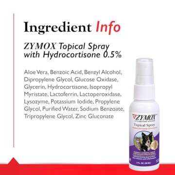 PET KING BRANDS Zymox Topical Hot Spot Spray for Dogs and Cats with .5% Hydrocortisone, 2oz