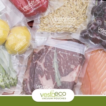 VestaEco Compostable Vacuum Seal Rolls - Eco-Friendly Food Storage