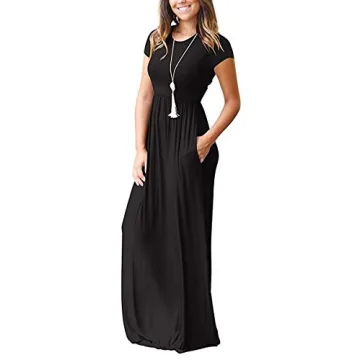 AUSELILY Women's Maxi Dress Comfortable Stylish with Pockets