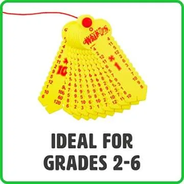 LEARNING WRAP-UPS SELF-CORRECTING Multiplication Keys, Self Correcting Math Tool for Kids Grade Level 2-6, Yellow, (K103-SB)