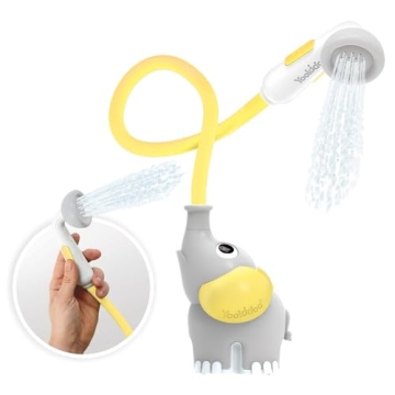 Yookidoo Baby Bath Shower Head - Elephant Water Pump with Trunk Spout Rinser - Control Water Flow fr...