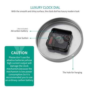 AILILIFE 3D DIY Wall Clock for Creative Home Decor